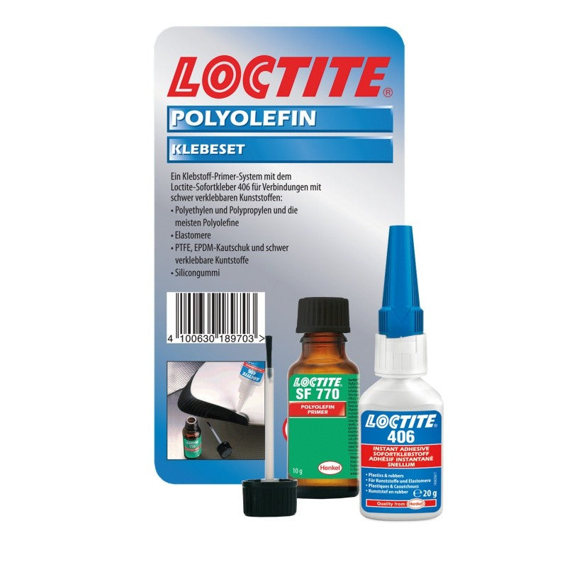 Loctite 406/770 - 20g+10g, Set per poliolefine