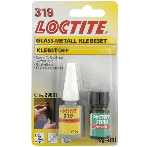 Loctite AA 319/7649 - 5g/4ml, Set adesivo vetro-metallo