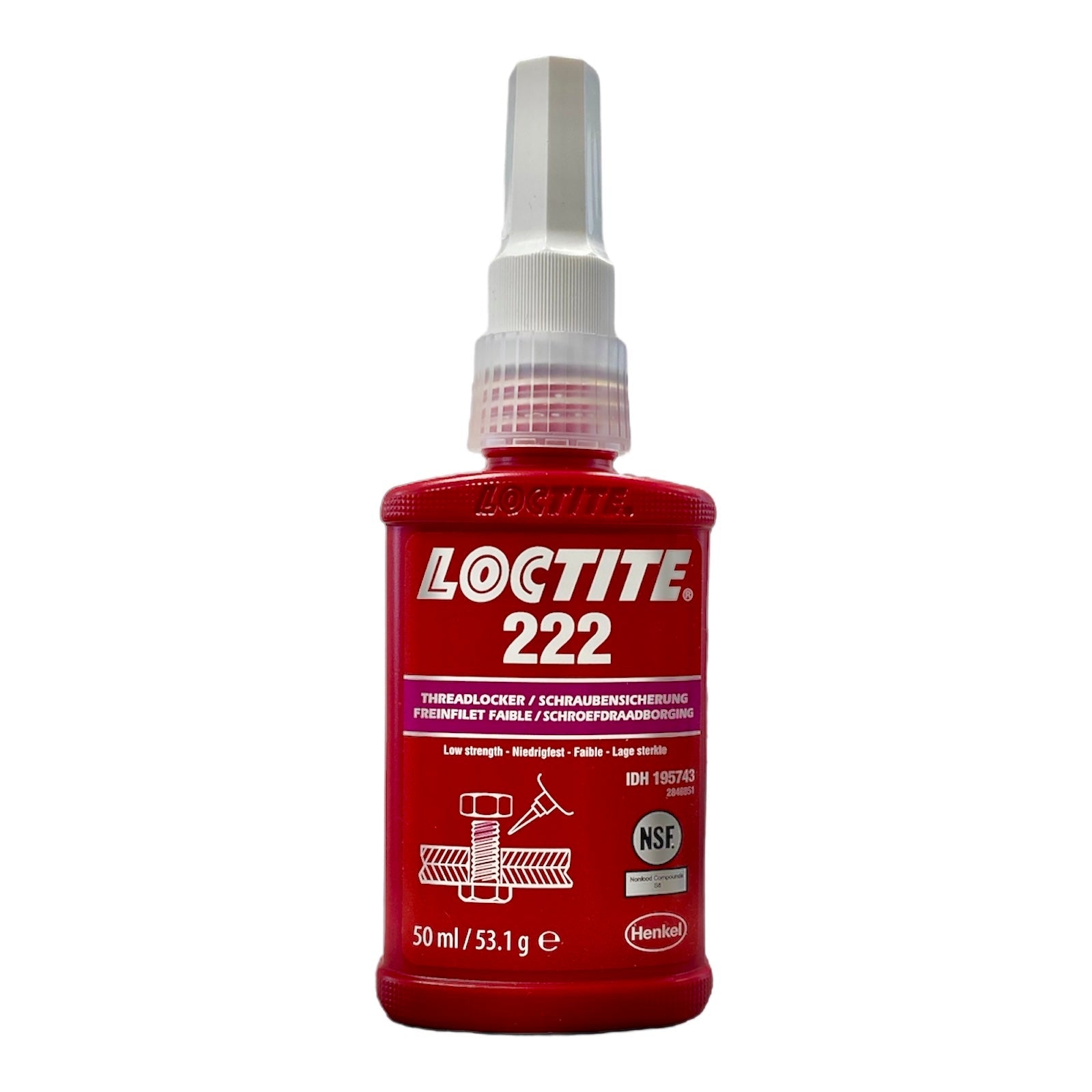 Loctite 222 - 50ml, Fissaggio filettato a bassa resistenza
