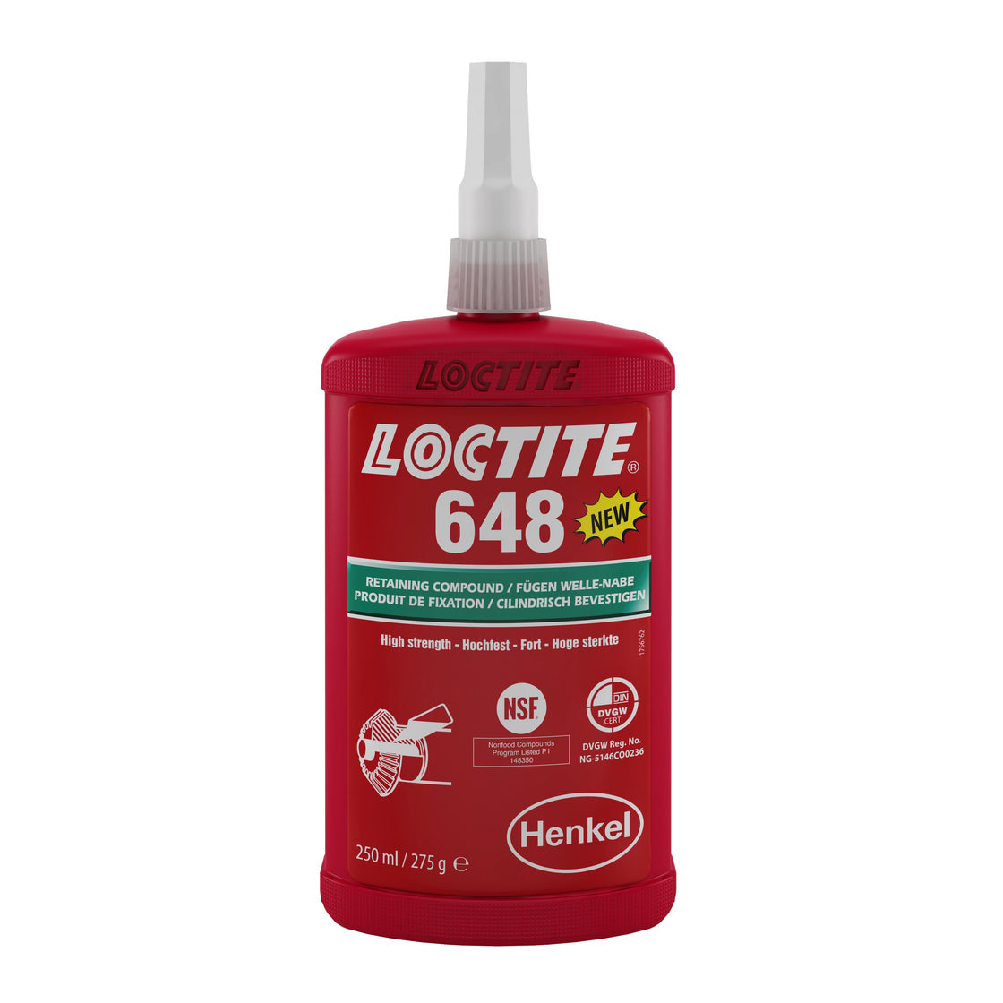 Loctite 648 - 250ml, Bloccante coassiale ad alta resistenza
